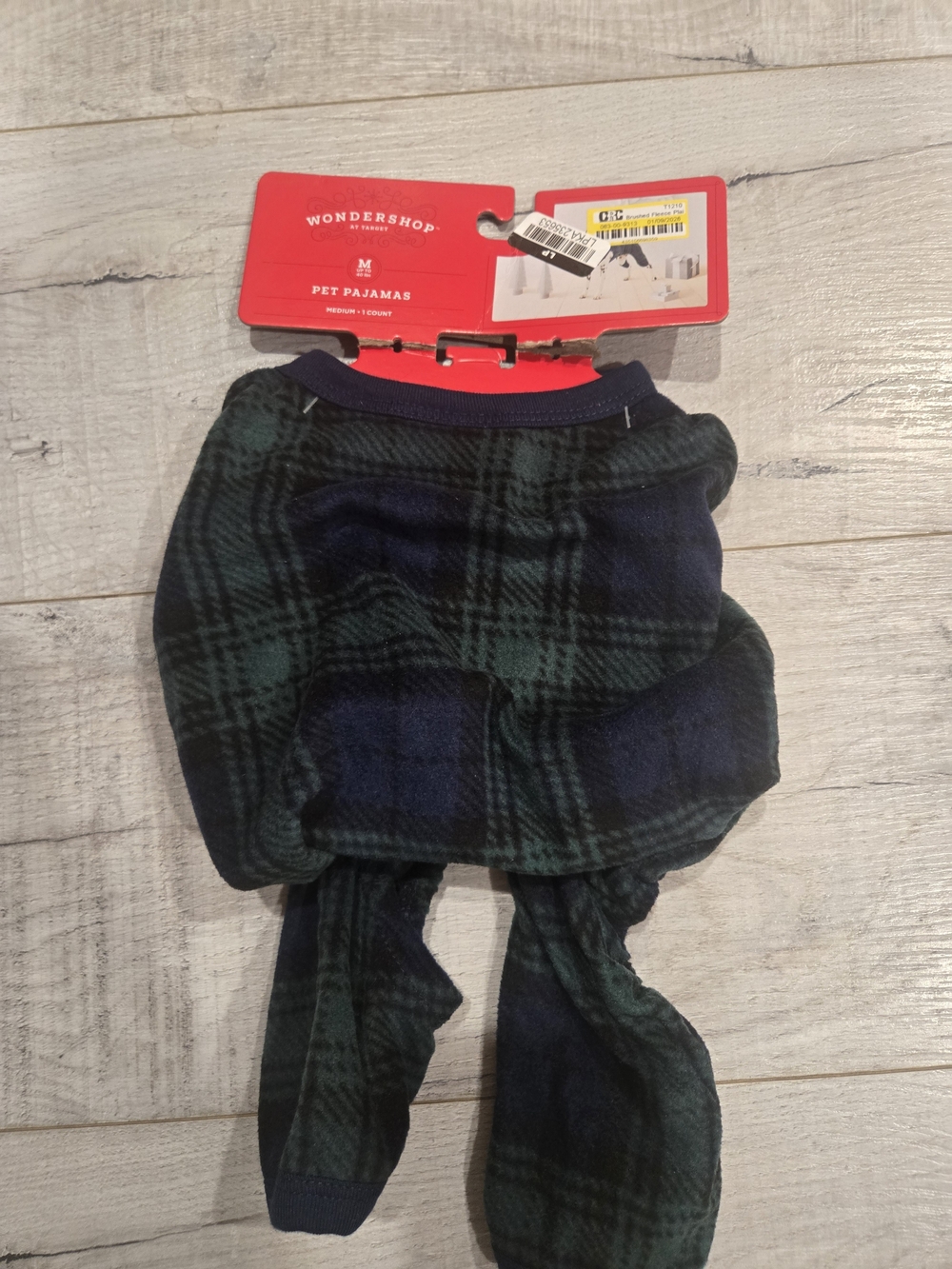 Wondershop Navy & Green Plaid Pet Pajamas